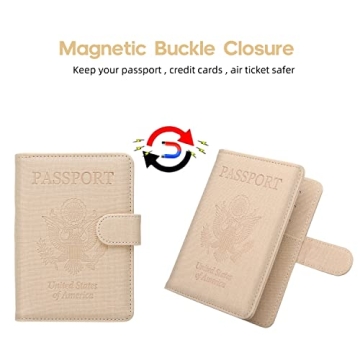 MCmolis RFID Blocking Passport Vaccine Card Holder Travel Organizer