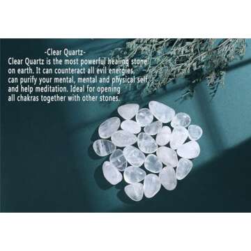 MAIBAOTA Clear Quartz Crystals Natural Healing Crystals Bulk Polished Tumbled Crystals Stones Rocks ...