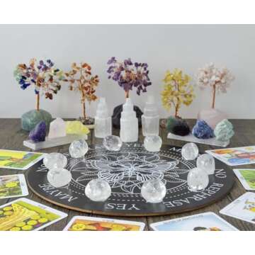 MAIBAOTA Clear Quartz Crystals Natural Healing Crystals Bulk Polished Tumbled Crystals Stones Rocks Energy Balance Crystal Gemstones Vase Filler Decorative Stones Reiki Witch Quartz Crstal