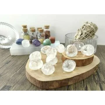 MAIBAOTA Clear Quartz Crystals Natural Healing Crystals Bulk Polished Tumbled Crystals Stones Rocks Energy Balance Crystal Gemstones Vase Filler Decorative Stones Reiki Witch Quartz Crstal