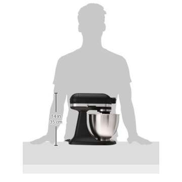 KitchenAid Ksm3311Xbm Stand Mixer, 3.5 quart, Matte Black