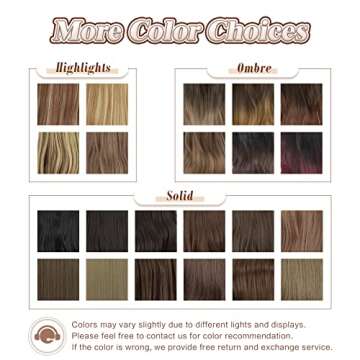 FESHFEN Invisible Wire Hair Extensions with Transparent Headband Adjustable Size One Piece Synthetic Long Curly Wavy Secret Hairpieces for Women, 18 inch