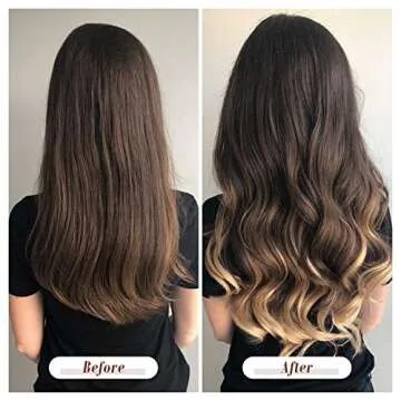 FESHFEN Invisible Wire Hair Extensions with Transparent Headband Adjustable Size One Piece Synthetic Long Curly Wavy Secret Hairpieces for Women, 18 inch