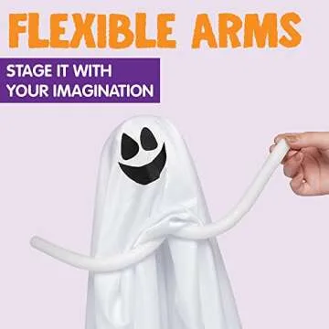 JOYIN 3 Pack Halloween Hanging Ghosts Decorations Outdoor, Mix Size Halloween Ghost Decor, Flying Ghost for Front Yard Patio Porch Lawn Garden Party and Holiday Halloween Hanging Decorations