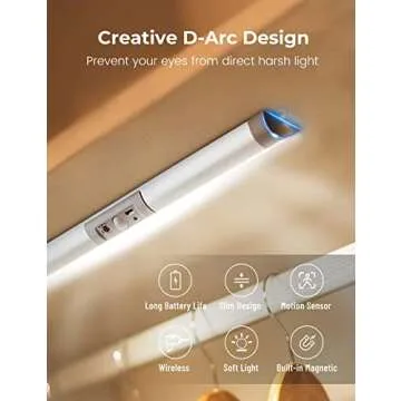 2 Pack Motion Sensor Closet Lighting with lED Closet Lights, Eye Protection Design for Pantry Light ...