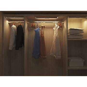 2 Pack Motion Sensor Closet Lighting with lED Closet Lights, Eye Protection Design for Pantry Light Automatic Wireless Lighting, LED Rechargeable Night Lighting for Wardrobe Under Cabinet Lights