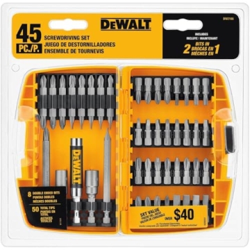 DEWALT 45-Piece Screwdriver Bit Set with Tough Case