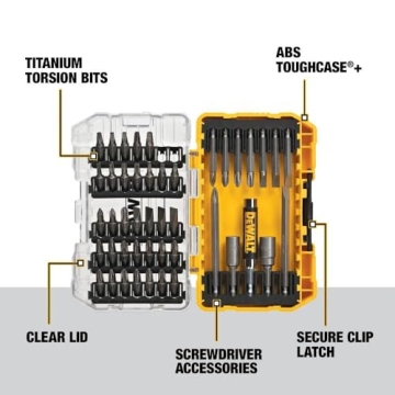 DEWALT 45-Piece Screwdriver Bit Set with Tough Case