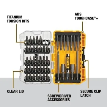 DEWALT 45-Piece Screwdriver Bit Set with Tough Case