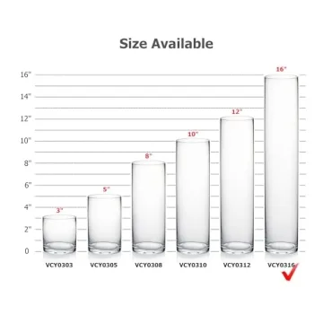 Clear Thick Cylinder Glass Vase for Weddings and Home Decor