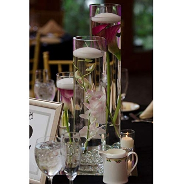 Clear Thick Cylinder Glass Vase for Weddings and Home Decor