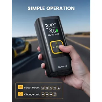 Lamicall Portable Tire Inflator with Rechargeable Battery