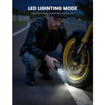 Lamicall Portable Tire Inflator with Rechargeable Battery