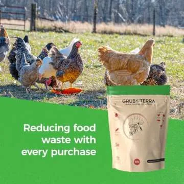 GrubTerra Golden Dried Black Soldier Fly Larvae - Premium Supplement to Increase Egg Production for Chicken Treats, Bird Feed, Chicken Feeder, Pet Bird Food, and Chicken Feed (1lb)