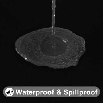 Smiry Rectangle Tablecloth, Elastic Fitted Flannel Backed Vinyl Tablecloths for 6ft Folding Tables, Waterproof Wipeable Table Covers for Indoor, Outdoor, Picnic and Camping (Black, 30"x72")