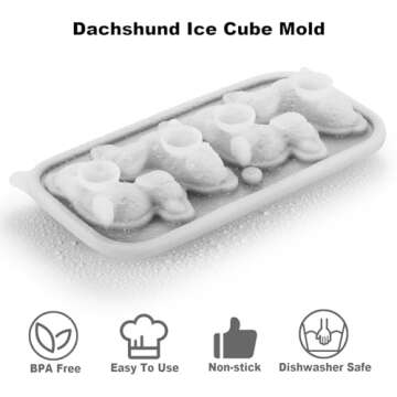 Dachshund Dog Ice Cube Mold for Fun Drinks
