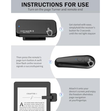 UNIBITRI RF Remote Control Page Turner for Comfortable Reading