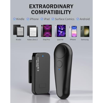 UNIBITRI RF Remote Control Page Turner for Comfortable Reading