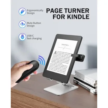 UNIBITRI RF Remote Control Page Turner for Comfortable Reading