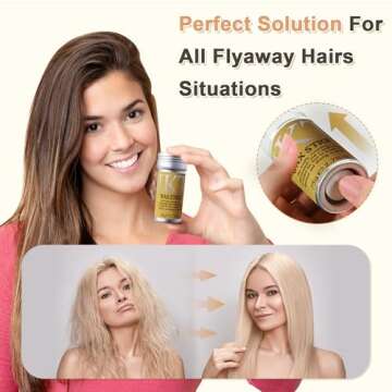 AnWoor Fly Away Hair Tamer, Non-greasy Hair Wax/Gel Stick for Women for Broken Hair, Edge Control, F...