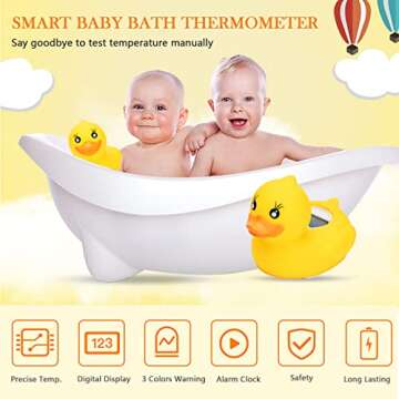 Baby Bath Thermometer Baby Safety - Acedada Bath Water Temperature Thermometer Room Thermometer with...