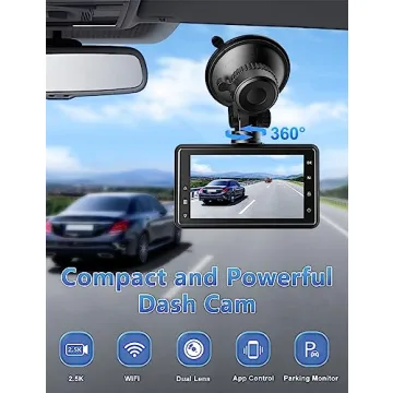 Otovoda Dash Cam 2.5K+1080P Front & Rear with WiFi