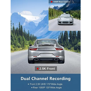 Otovoda Dash Cam 2.5K+1080P Front & Rear with WiFi