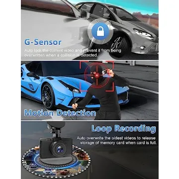 Otovoda Dash Cam 2.5K+1080P Front & Rear with WiFi