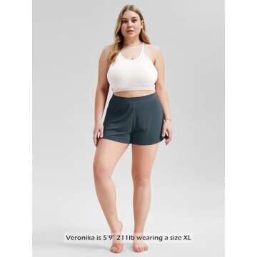 ODODOS Cozy Modal Lounge Shorts for Women - 2 Pack