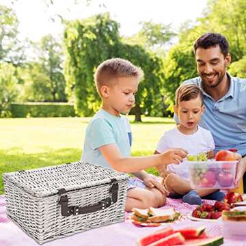 Durable Picnic Basket for 2, Perfect Gift for Couples