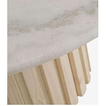 DMLZB Stylish Simplicity Coffee Tables Sofa Side Table for Apartment Living Room Balcony and Bedroom Round Marble Tea Table Center Table for Living Room Reception/Home Office