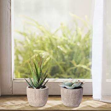 Jelofly Faux Succulent Plant Set - Realistic Home Decor