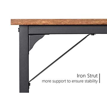 CubiCubi Computer Desk 55 Inch Study Writing Table for Home Office, Modern Simple Style PC Table with Storage Bag, Vintage