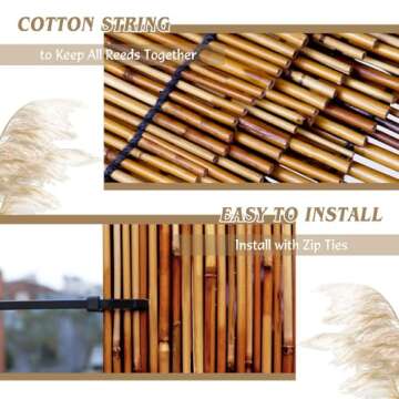 ZNCMRR Bamboo Fencing Rolls for Privacy and Decor