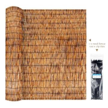 ZNCMRR Bamboo Fencing Rolls for Privacy and Decor