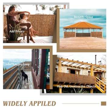 ZNCMRR Bamboo Fencing Rolls for Privacy and Decor