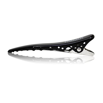 Framar Black Big Bite Clips - Durable Metal Hair Clips