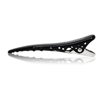 Framar Black Big Bite Clips - Durable Metal Hair Clips