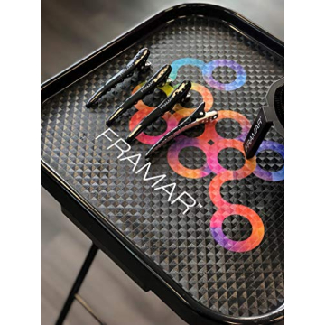 Framar Black Big Bite Clips - Durable Metal Hair Clips