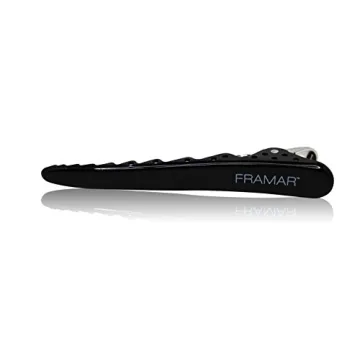 Framar Black Big Bite Clips - Durable Metal Hair Clips