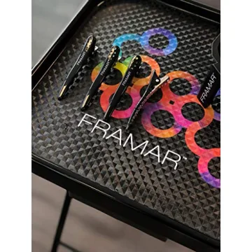 Framar Black Big Bite Clips - Durable Metal Hair Clips