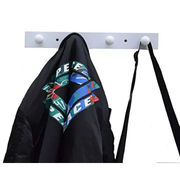 Tmflove Wall-Mounted Hook Coat and Hat Rack | Decorative Household Items | Entrance | Foyer | Hallway | Bathroom | Bedroom (4 Hooks, White)