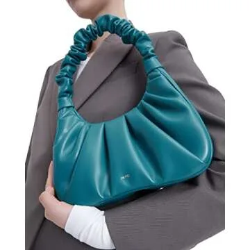 JW PEI Women's Gabbi Ruched Hobo Handbag - Peacock Blue