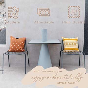 Modern Decorative Pillow Covers Set of 4 in Boho Styles