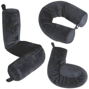 Dot&Dot Memory Foam Travel Pillow for Neck and Lumbar Support