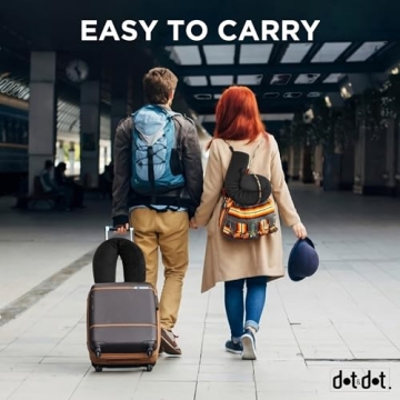 Dot&Dot Memory Foam Travel Pillow for Neck and Lumbar Support