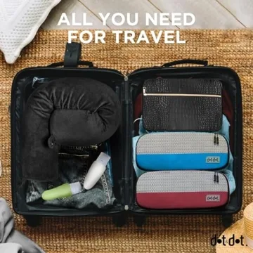 Dot&Dot Memory Foam Travel Pillow for Neck and Lumbar Support