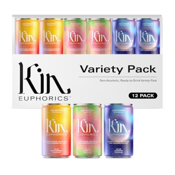 Kin Variety Pack of Non-Alcoholic Spirits – 12 Pack