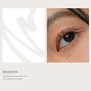 HINCE Ambience Color Matte Liquid Pen Eyeliner 0.6g (IDEATION) - White Color, Waterproof Smudge-Proof, Slim to Bold Eye Makeup with Flexible Felt Tip, Quick Drying Formula