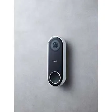 Google Nest Doorbell (Wired) - Formerly Nest Hello - Video Doorbell with 24/7 Streaming - Smart Doorbell Camera for Home with HDR Video, HD Talk and Listen, Night Vision, and Person Alerts